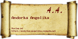 Andorka Angelika névjegykártya